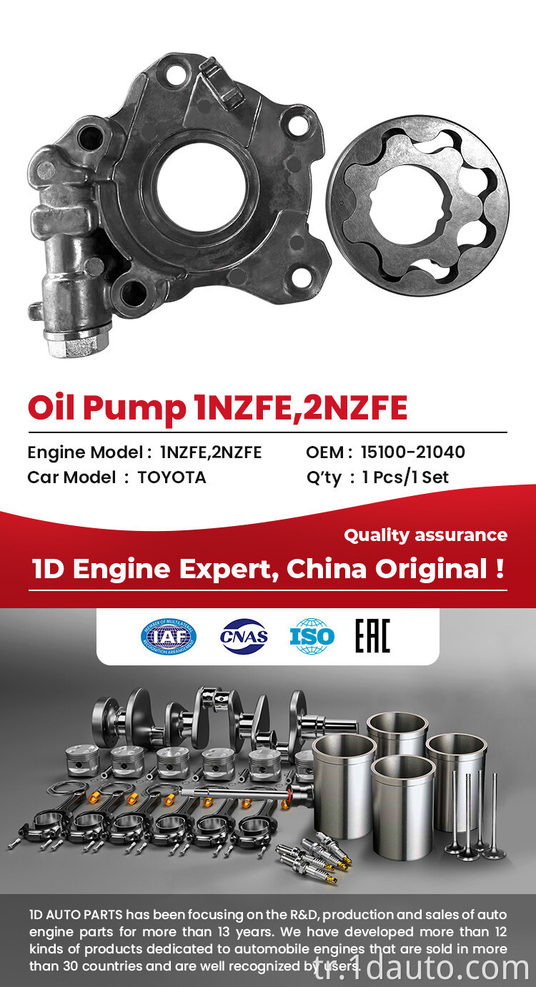 Toyota 2nzfe için Otomatik Motor Yağı Pompası Auto Engine Oil Pump for Toyota 2NZFE